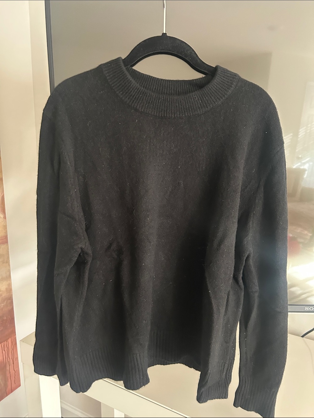 Quince Black Men's Crewneck Sweater